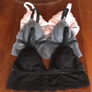 3 Victoria’s Secret Bralettes NWOT never worn